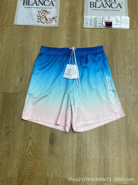 Casablanca Gradient Logo Shorts Ombre Geometric Print