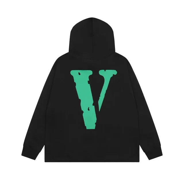 Off-White Hooded Sweatshirt Distressed V Logo