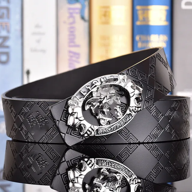 16 # Silver Buckle+Antique Medusa Black