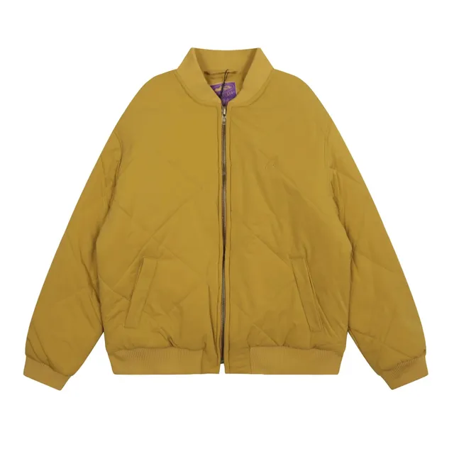 Chrome Hearts Quilted Bomber Jacket Mustard