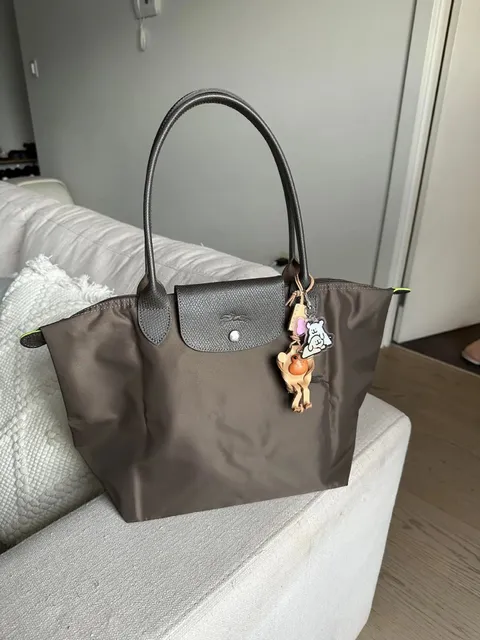 Longchamp Le Pliage Nylon Tote with Leather Trim