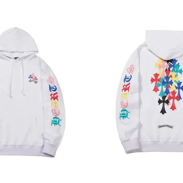 Chrome Hearts Hooded Sweatshirt Multi-Color Cross Print