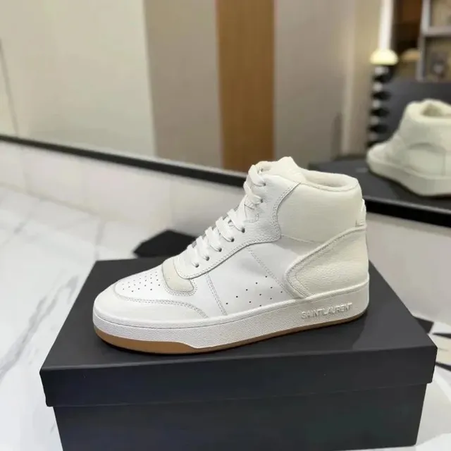 Saint Laurent High-Top Sneaker Classic White