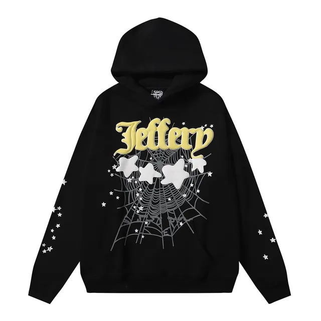 Sp5der Hoodie Spiderweb Star Print