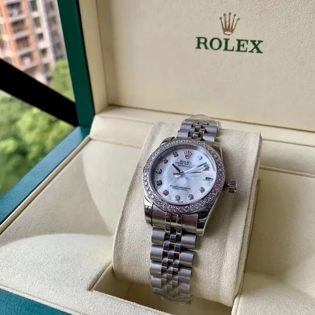 Rolex Oyster Perpetual Datejust Mother-of-Pearl Dial with Diamond Bezel