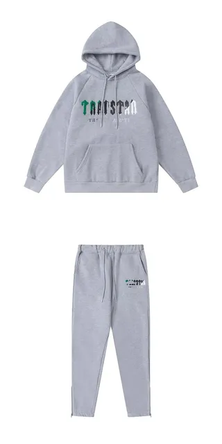 Travis Scott Hoodie and Joggers Set Heather Grey with Logo Print