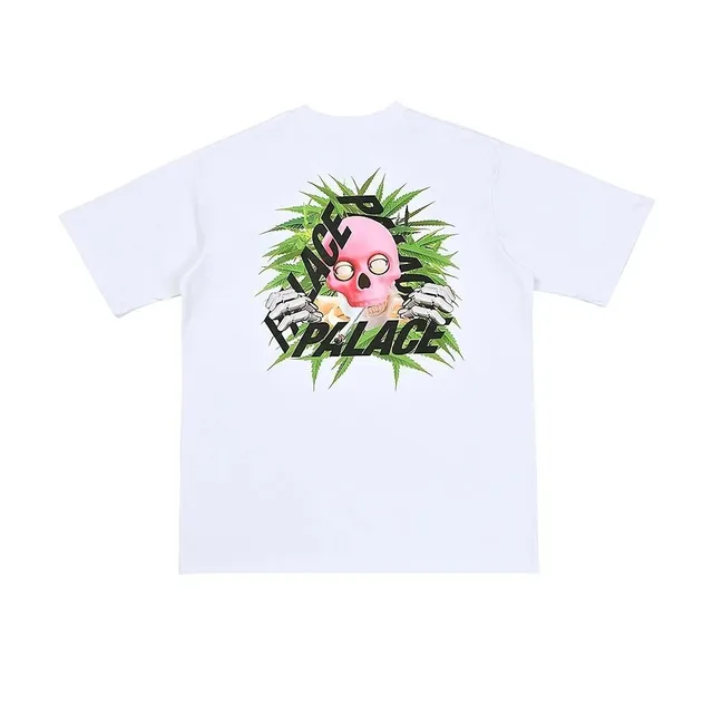 Palace Skull Tee Pink Skull & Cannabis Print