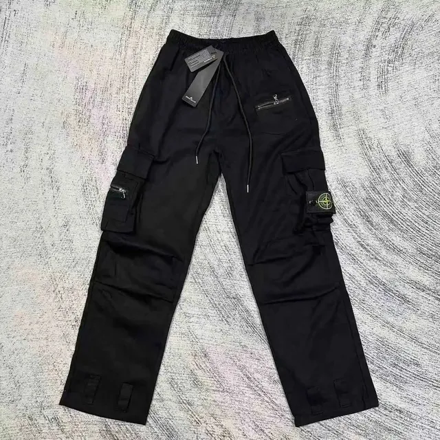 Stone Island Cargo Pants Black with Compass Patch