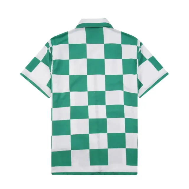 Palace Checkered Shirt Green and White Checkerboard