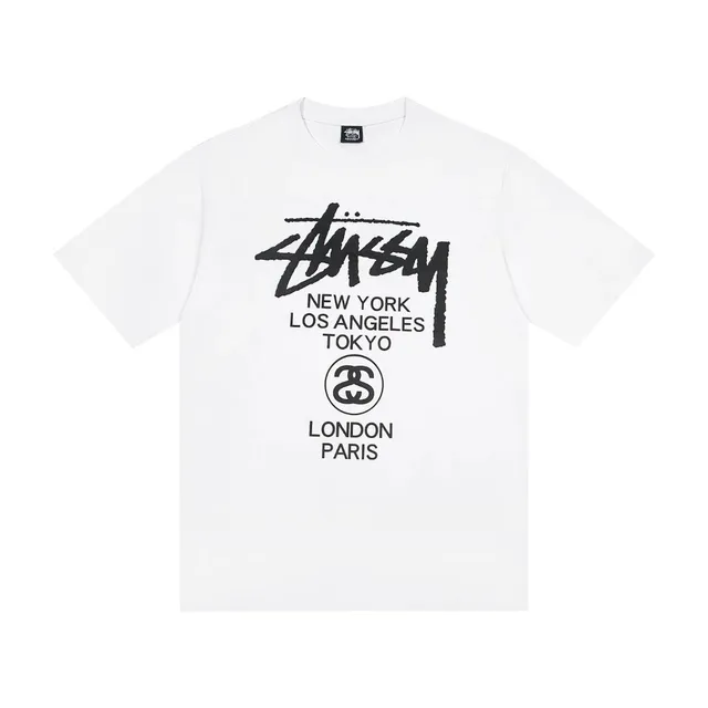 Stüssy City Logo Tee New York Los Angeles Tokyo London Paris