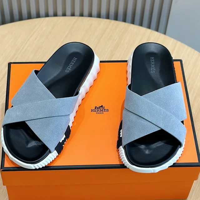 Hermès Oran Sandal Suede Cross-Strap