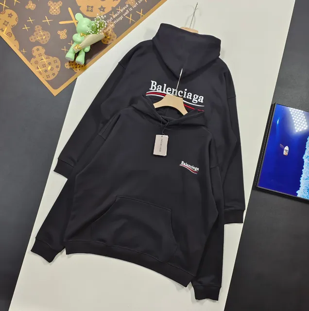 Balenciaga Logo Hoodie Classic Stripe
