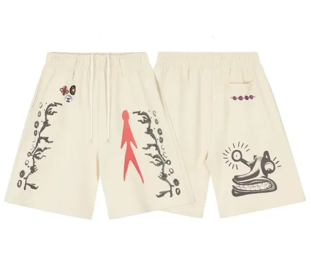 Travis Scott Shorts Graphic Print
