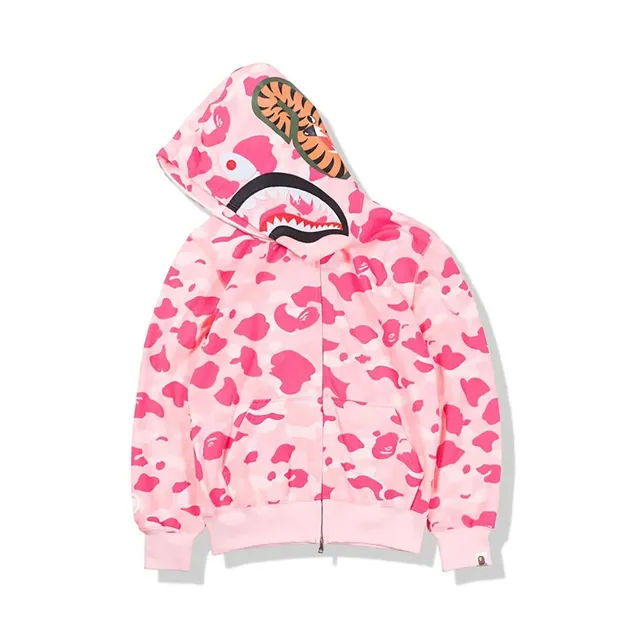 BAPE Shark Hoodie Pink Camo
