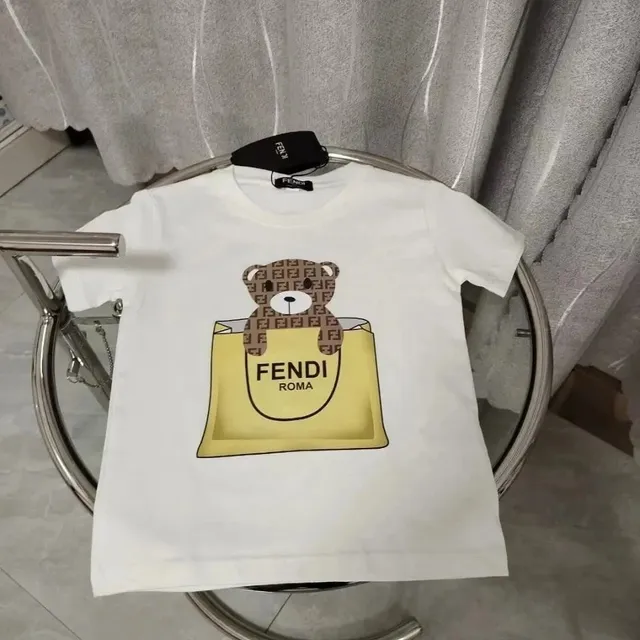 Fendi Graphic Tee Bear in Bag Print