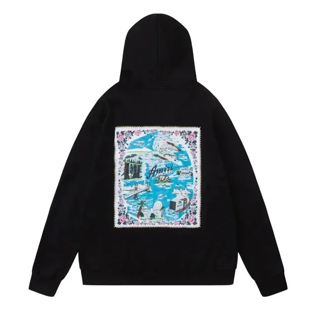 Amiri Hooded Sweatshirt California Map Print