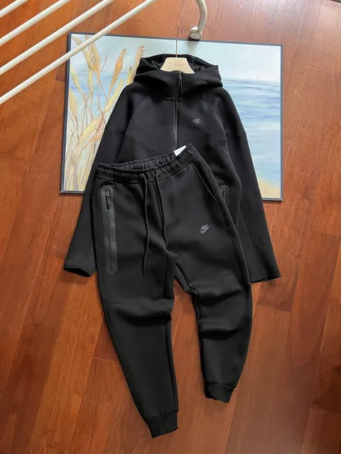 Nike Tech Fleece Hoodie and Joggers Black