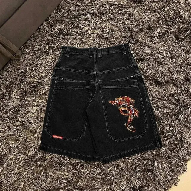 Evisu Denim Shorts Dragon Embroidery