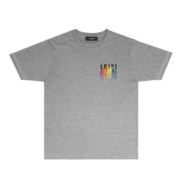 Amiri Graphic Tee Rainbow Drip Logo