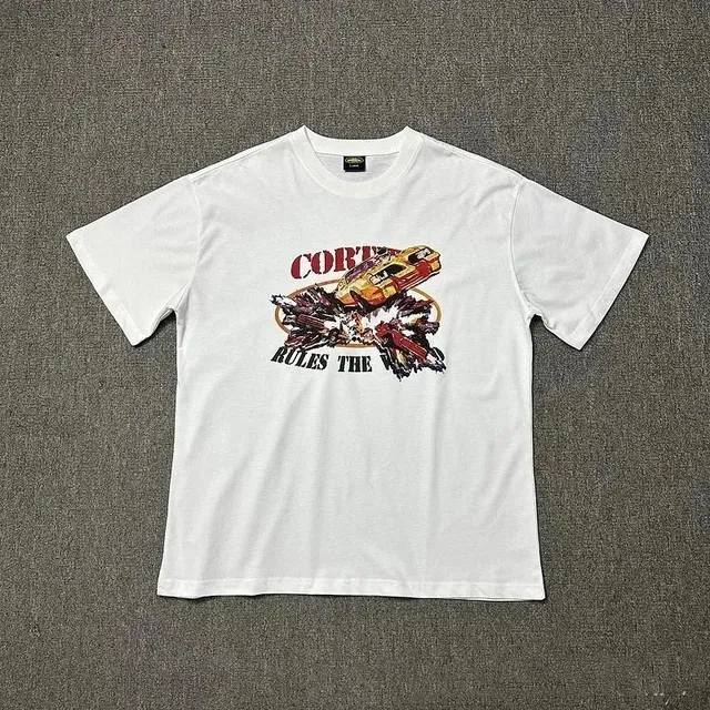 Graphic Tee Corteiz Rules The World Print