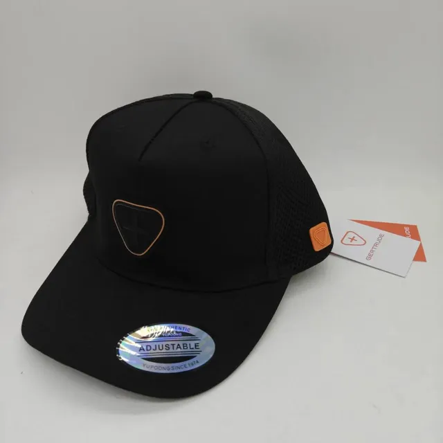 Gertrude Gaston Trucker Cap Black with Orange Accents