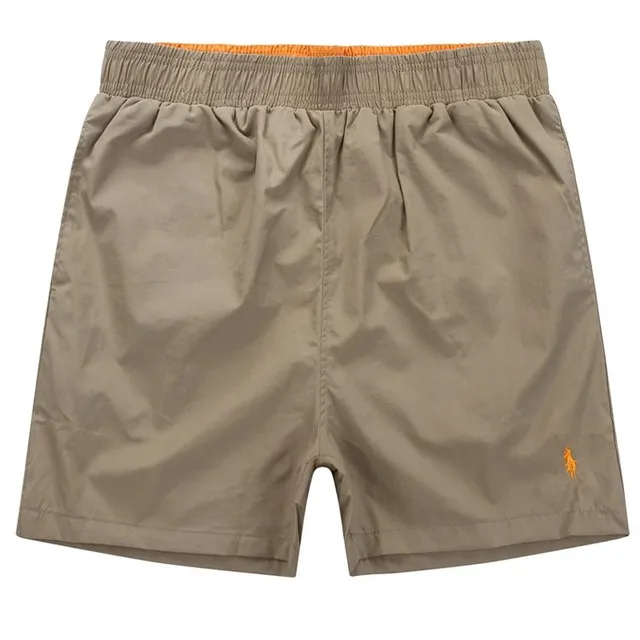 Polo Ralph Lauren Polo Bear Shorts Khaki with Orange Trim