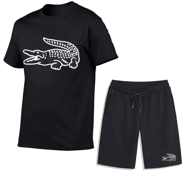 Lacoste Crocodile Logo Set Black with White Crocodile