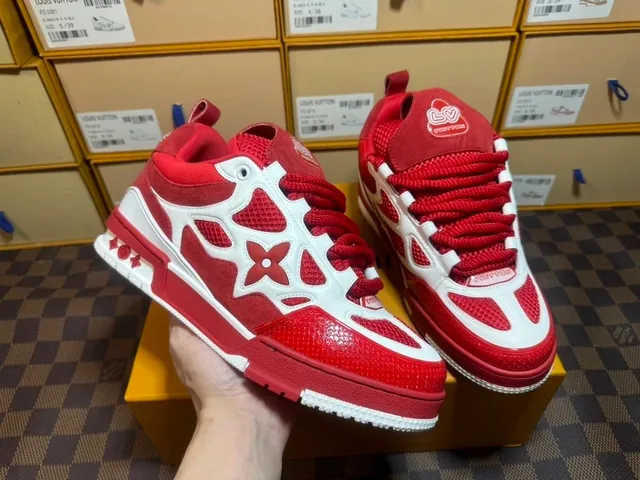 Louis Vuitton LV Trainer Monogram Red