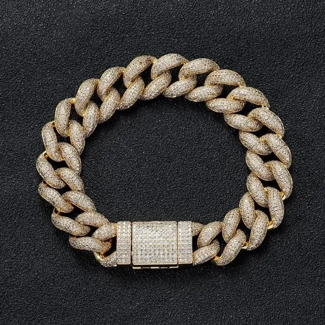Chrome Hearts Curb Chain Bracelet Fully Iced