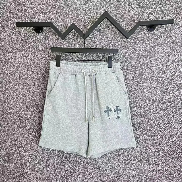 Chrome Hearts Logo-Embroidered Shorts Heather Grey
