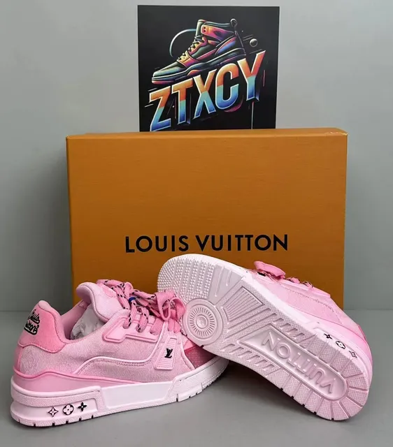 Louis Vuitton LV Trainer Monogram Canvas Pink