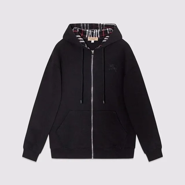 Burberry Zip-Up Hoodie Check Lining