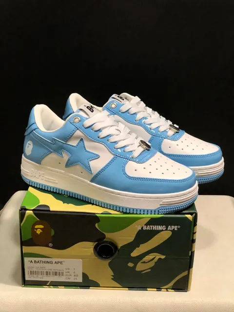 BAPE Shark Air Force 1 White/Blue