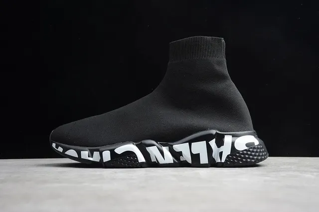 Balenciaga Speed Trainer Black White Logo
