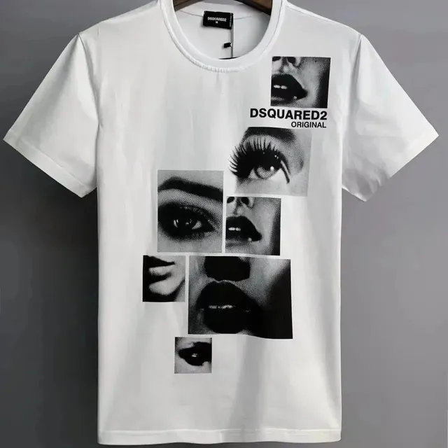 Dsquared2 Graphic T-Shirt Face Collage Print