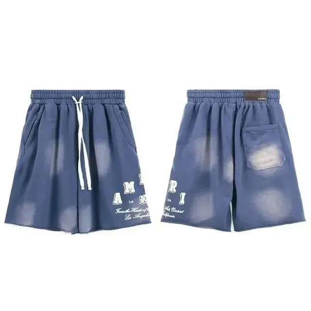 Amiri Logo Shorts Acid Wash