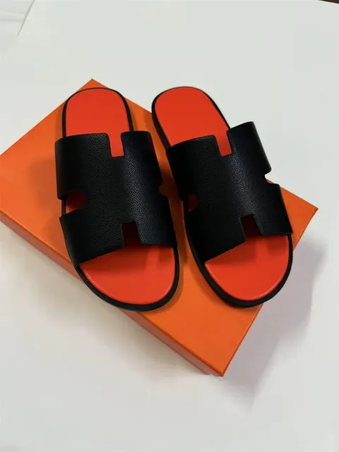Orange + black palm print