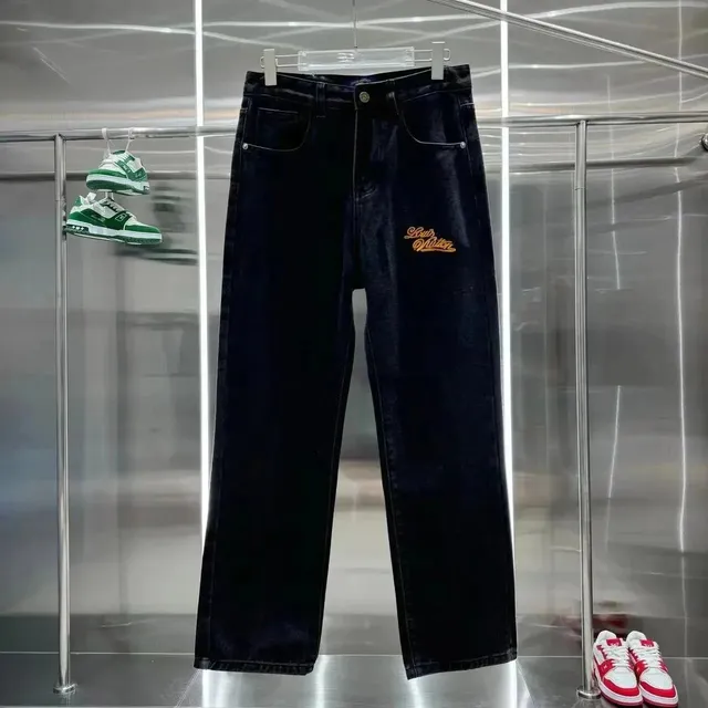 Louis Vuitton Denim Jeans Embroidered Logo