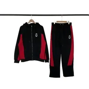 Track Suit Black with Red Panels