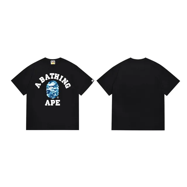 BAPE A Bathing Ape Tee Blue Camo Ape Head