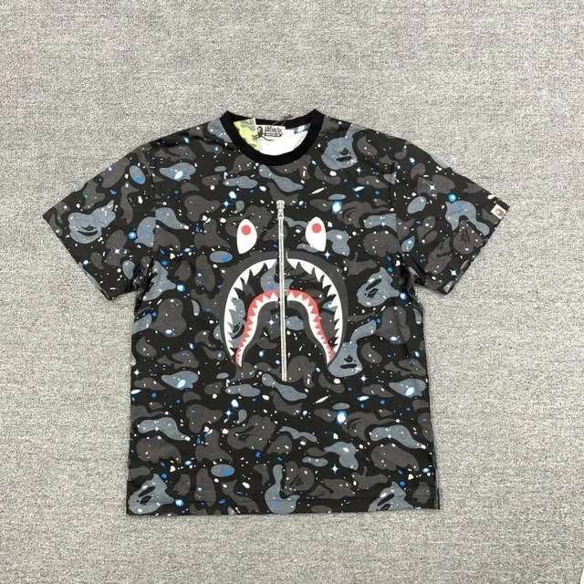 BAPE Shark Full Zip Tee Galaxy Camo