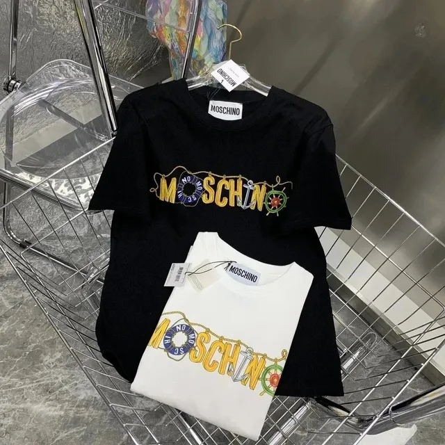 Moschino Logo Graphic Tee Nautical Chain Logo