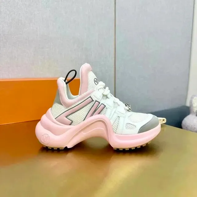 Louis Vuitton LV Trainer Pink and White