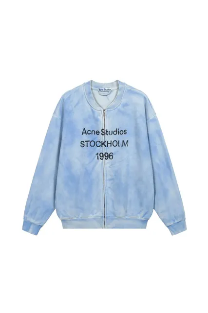 Acne Studios Zip-Up Bomber Jacket Tie-Dye