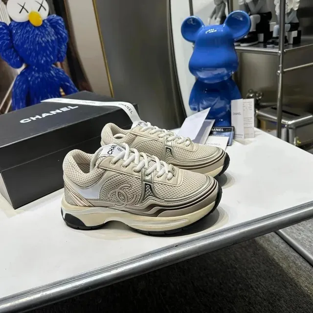 Chanel Trainer Beige Mesh