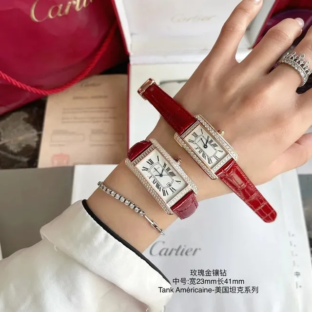 Cartier Tank Américaine Rose Gold Diamond Bezel