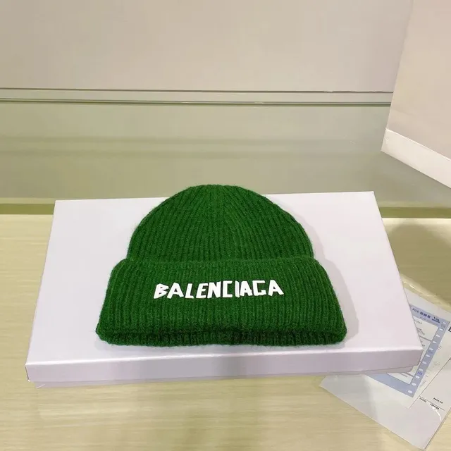 Balenciaga Knit Beanie Logo Embroidered