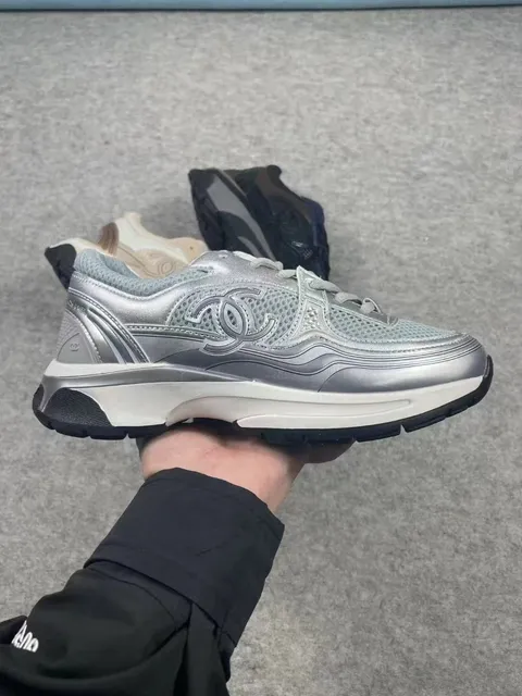 Chanel Sneaker Metallic Silver