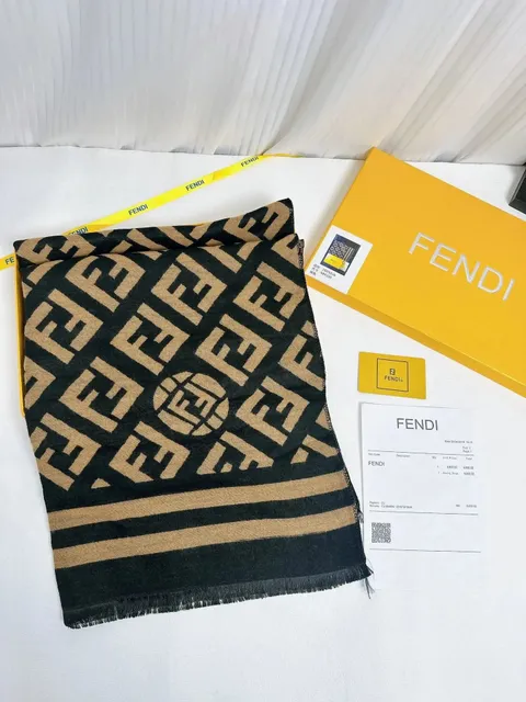 Fendi FF Logo Scarf Monogram Print
