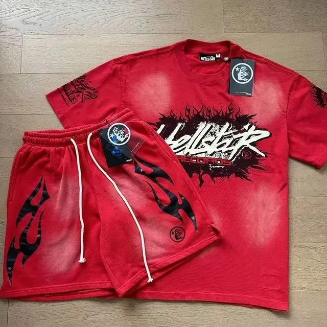Hellstar Flame Graphic Set Red Flame Print